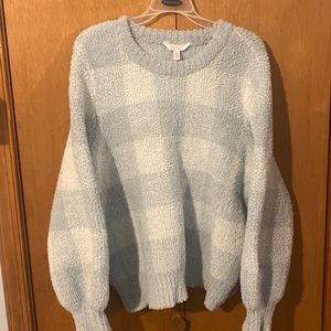 Blue and baby Blue plaid sweater (LC Lauren Conrad) 1x